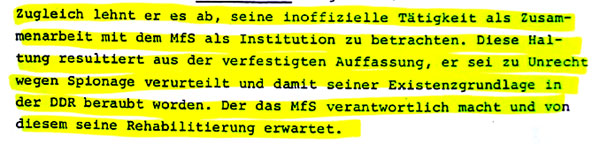 Gero Hilliger. Einschätzung der Stasi.
