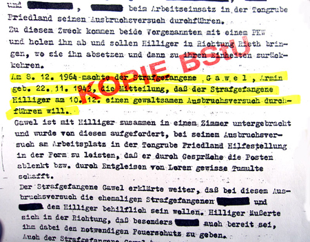 Stasi-Spitzel Armin Gawel aus Schwerin verrät Gernot Hilliger.