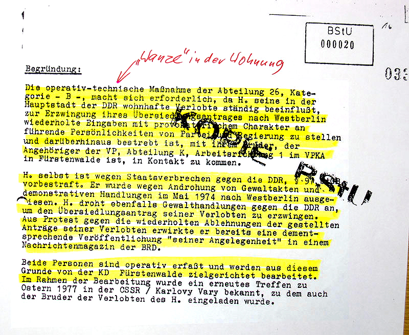 Stasi Abhörtechnik in der Wohnung und operative Erfassung