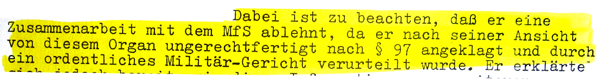 Gero Hilliger lehnt Stasi-Mitarbeit ab.